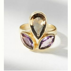 Kanupriya Anthropologie Finley Bloom Ring Size 7